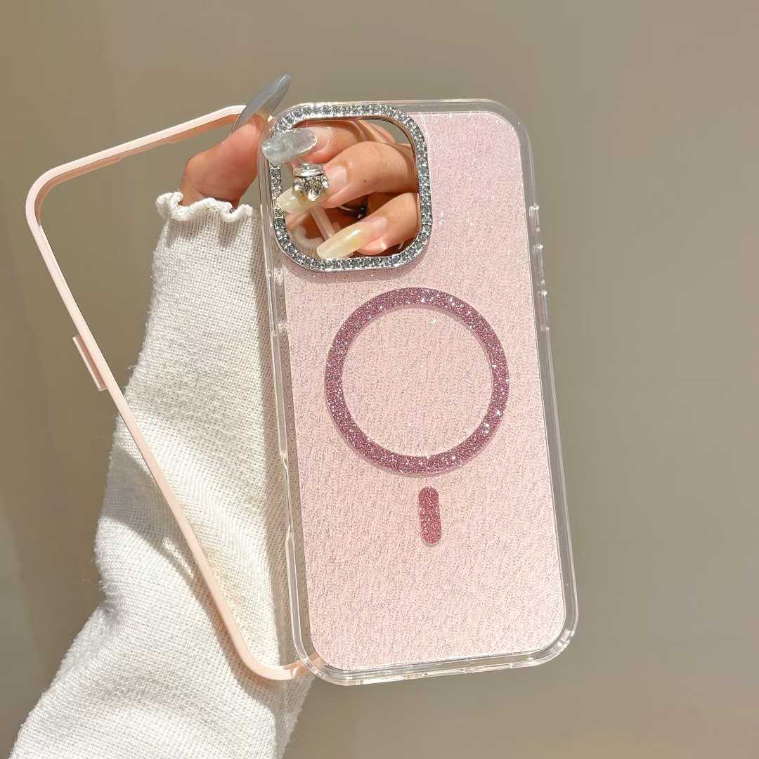 Pure color magnetic phone cases for iphone 16 15 14 13 12 11