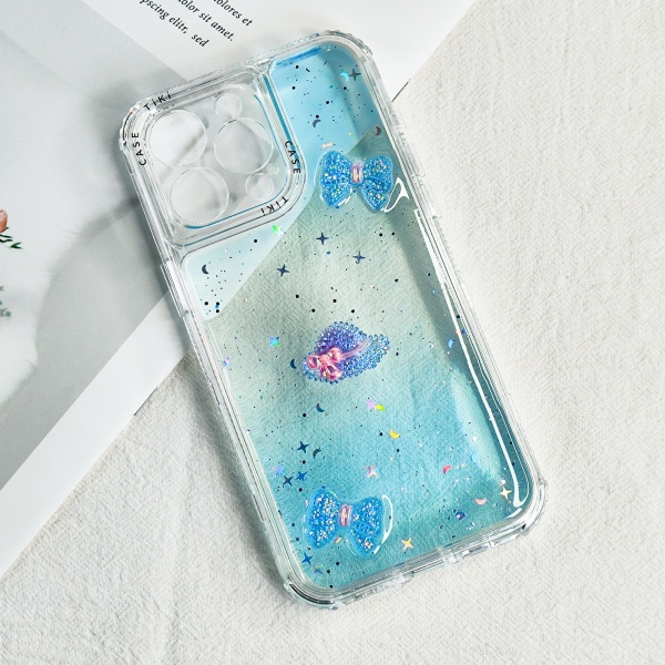 Sparkling butterfly phone case for iphone 16 15 14 13 12 11 Transparent Cover 