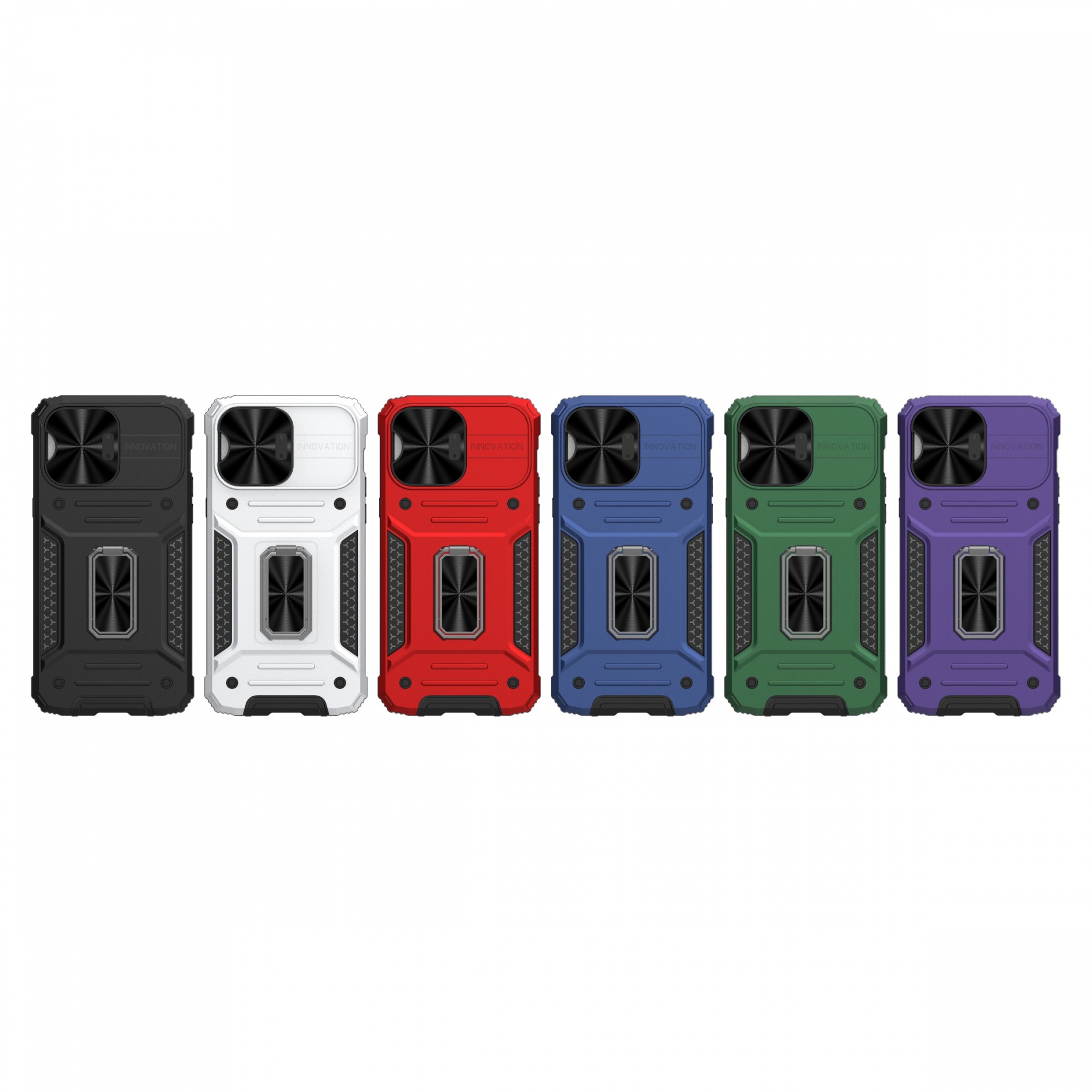 Shockproof Ring Stand Phone Case for iPhone 17 16 15 14 13 12 11 Cell Phone Cover