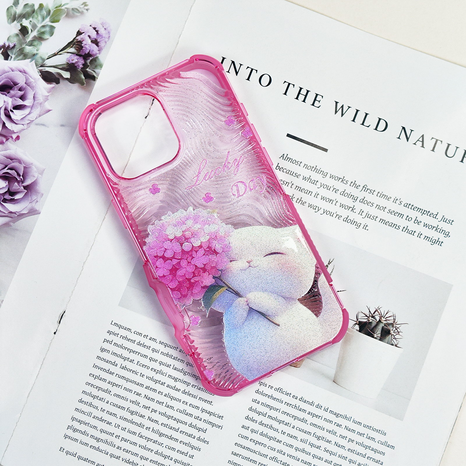 Customized flower cartoon pattern phone cases for iphone 16 15 14 13 12 11 tpu pc back cover