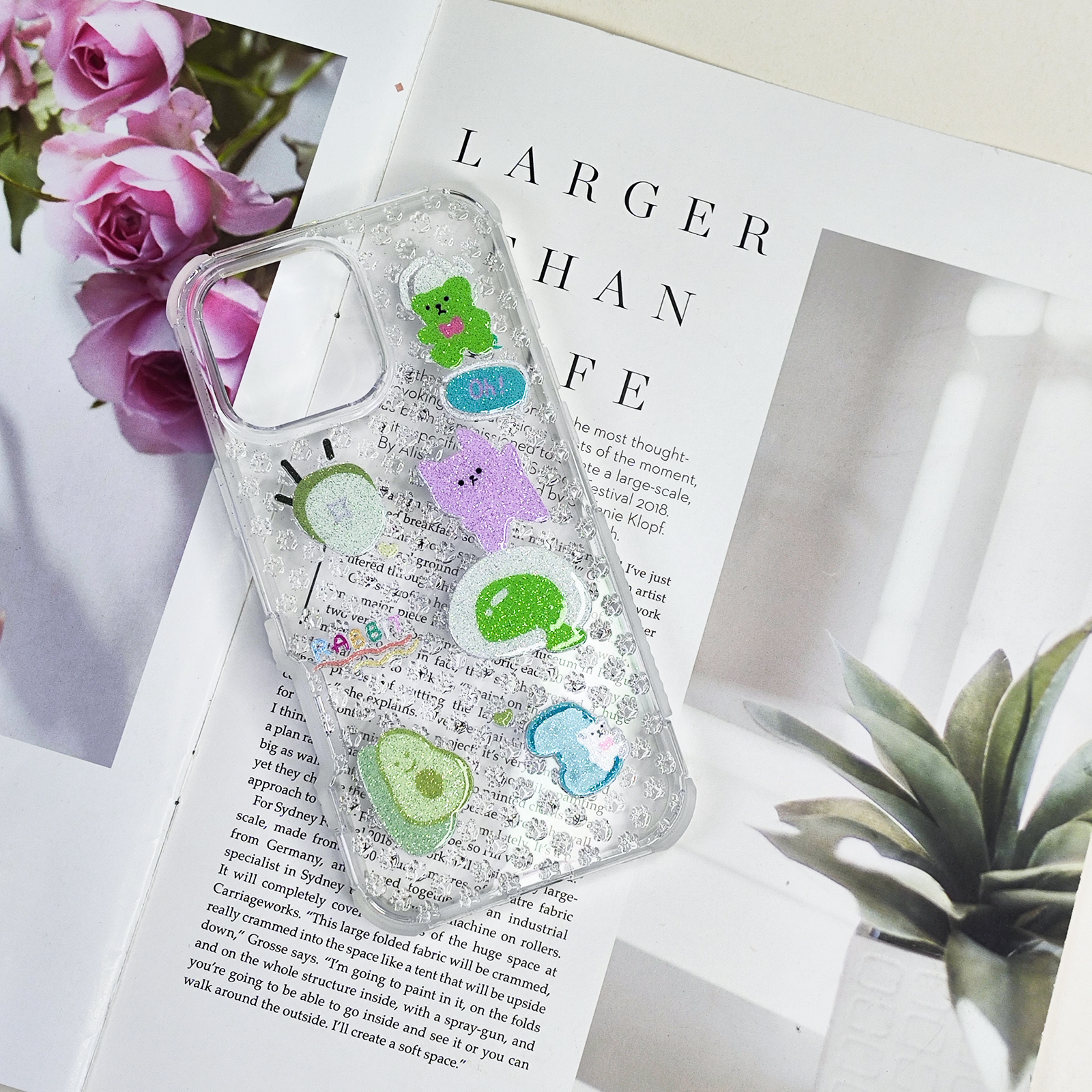 Customized Transparent phone cover for iphone 16 15 14 13 12 11 clear phone case