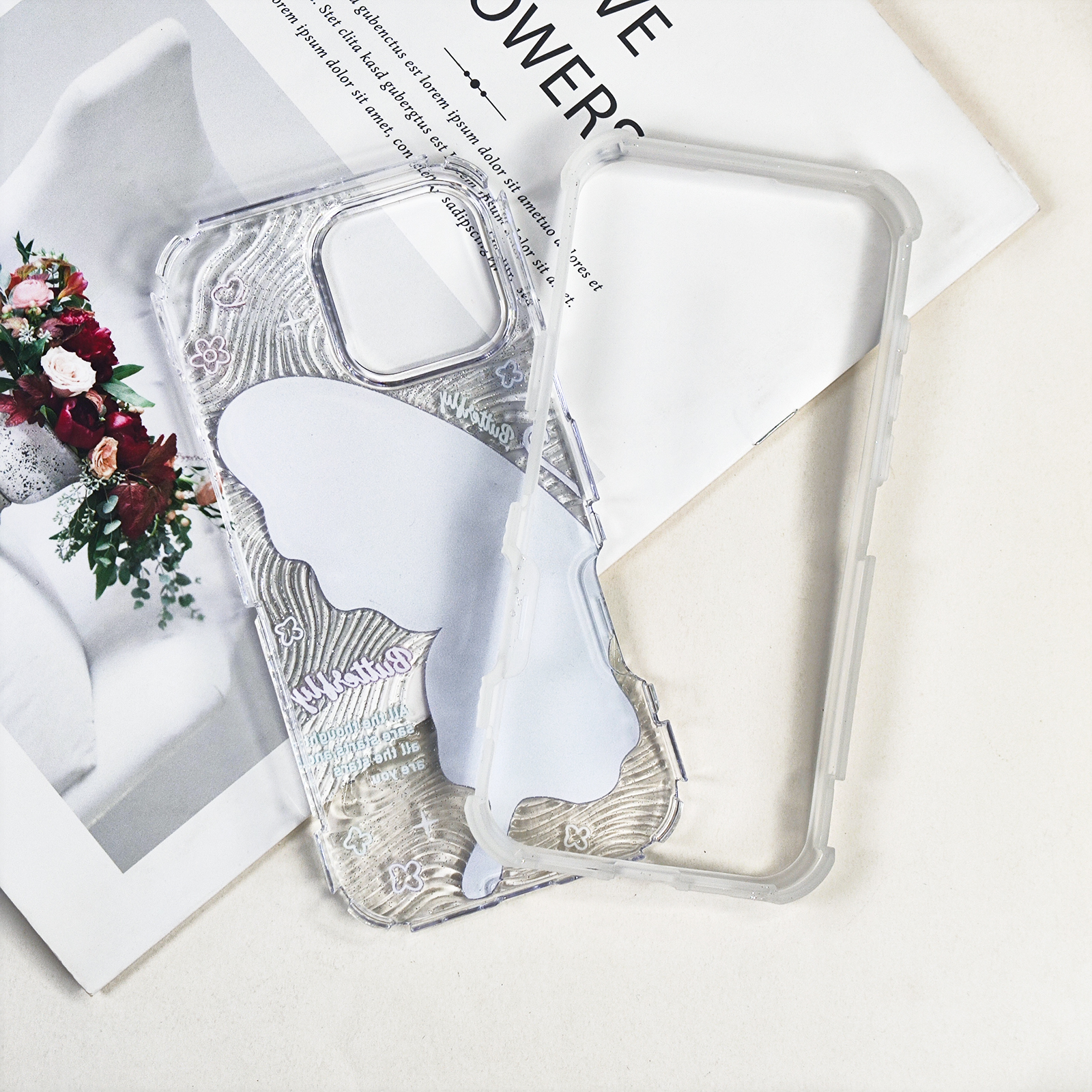 Customized Transparent phone cover for iphone 16 15 14 13 12 11 clear phone case
