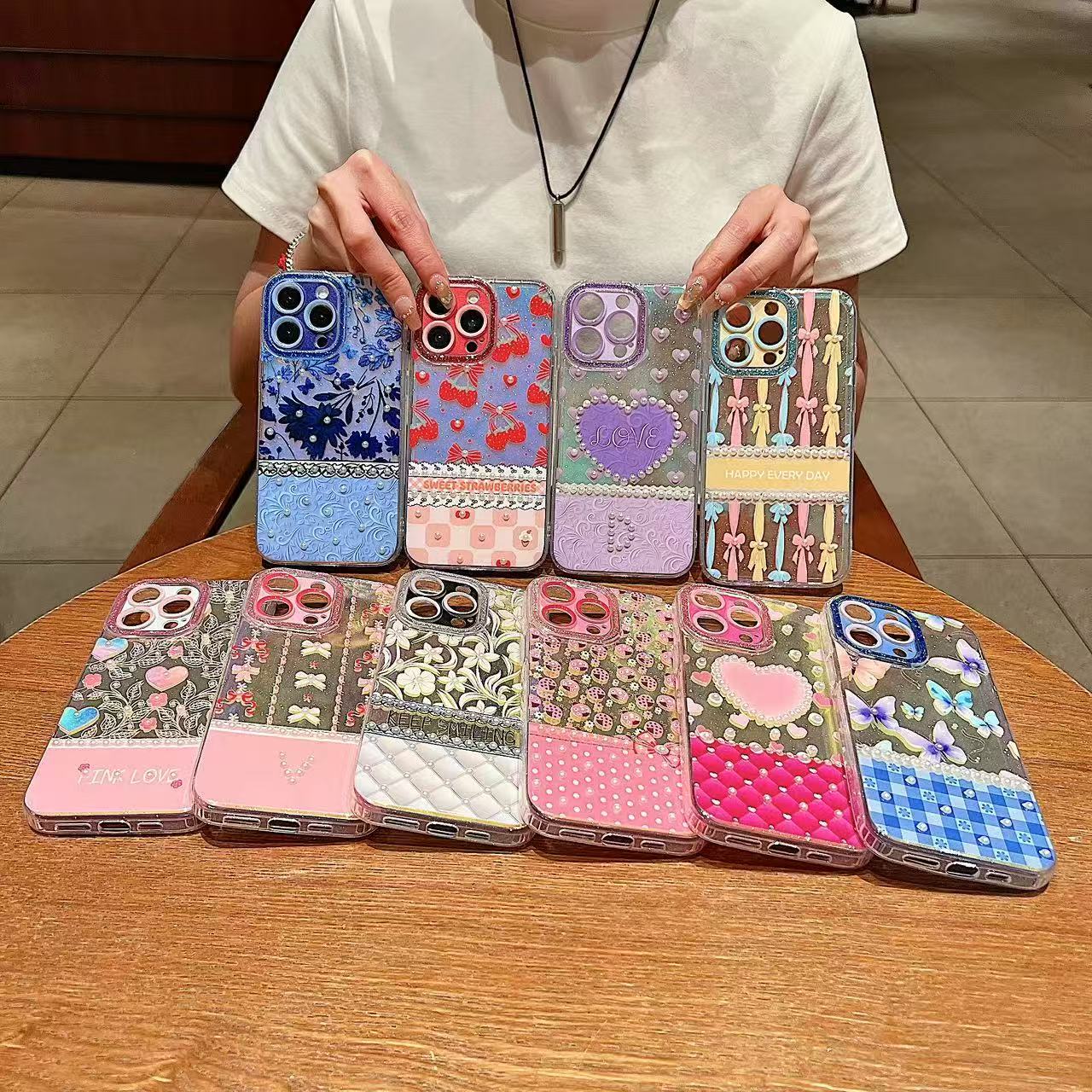 customized girly phone cases for iphone 16 15 14 13 12 11 fancy phone cover