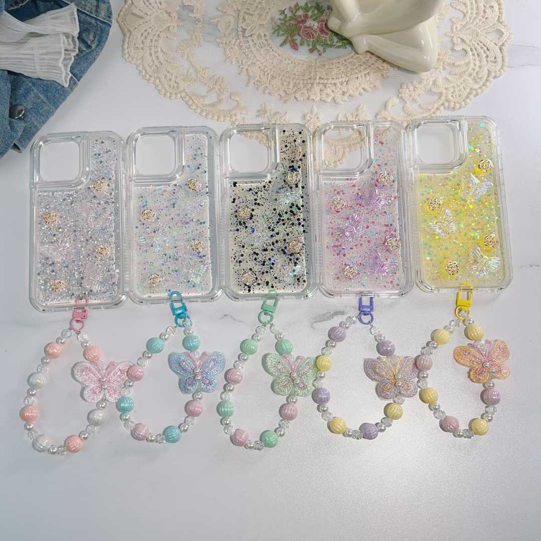 360 protective flower phone case for iphone 15 pro 14 plus 13 12 11 with bracelet 