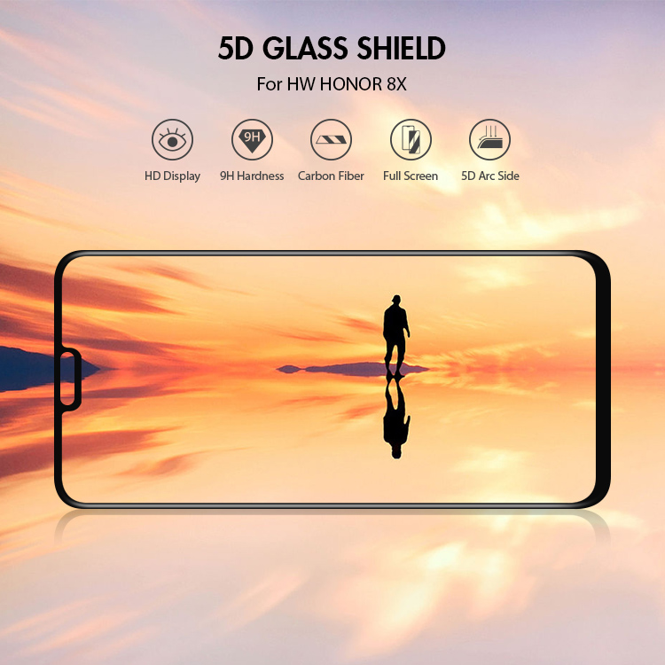 5D Full Coverage Tempered Glass Film Screen Protector for Honor 8X