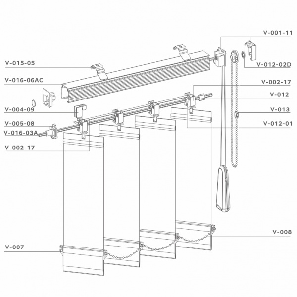 Narrow gauge curtain