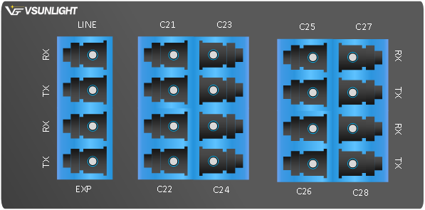 D-MD-09EM-Cxx-Cyy; 8ch DWDM filter
