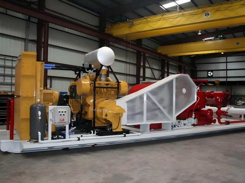 Belt-Driven Drilling Mud Pump Skid-Mounted Unit