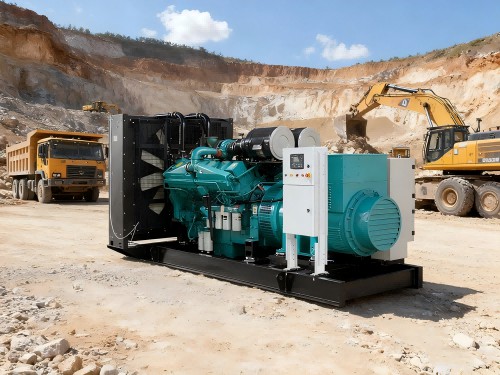Open frame heavy-duty diesel genset with Cummins industrial engine for mining