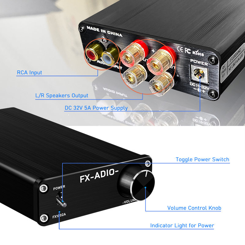 FX1002A TDA7498E 2X160W high power amplifier
