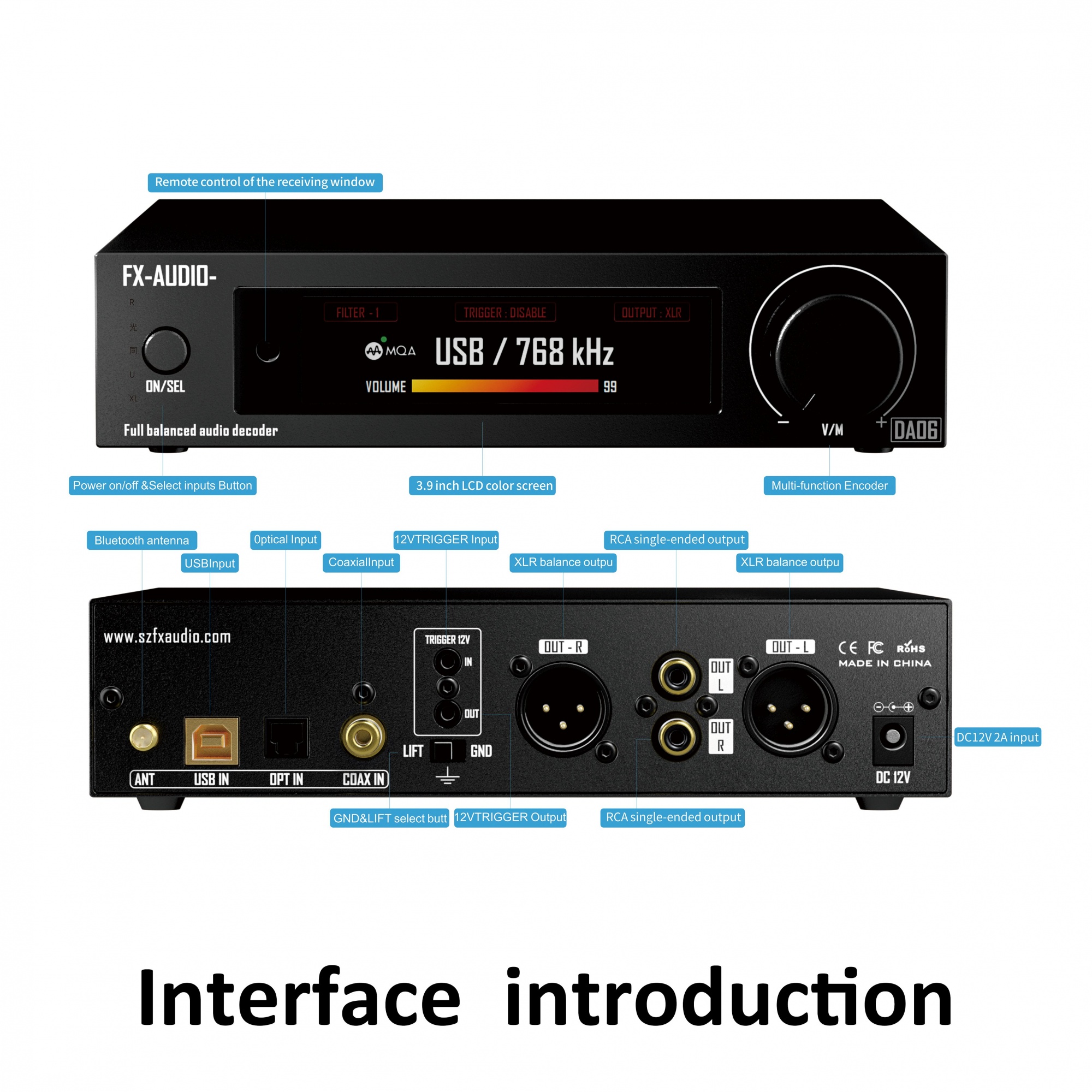 FX-DA06 High-quality audio decoder
