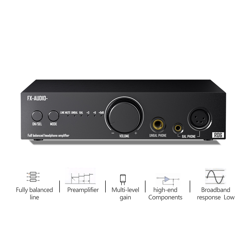 R06-High-quality balanced line architecture headphone amplifier