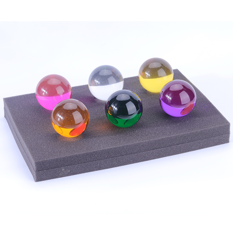 Colored resin ball