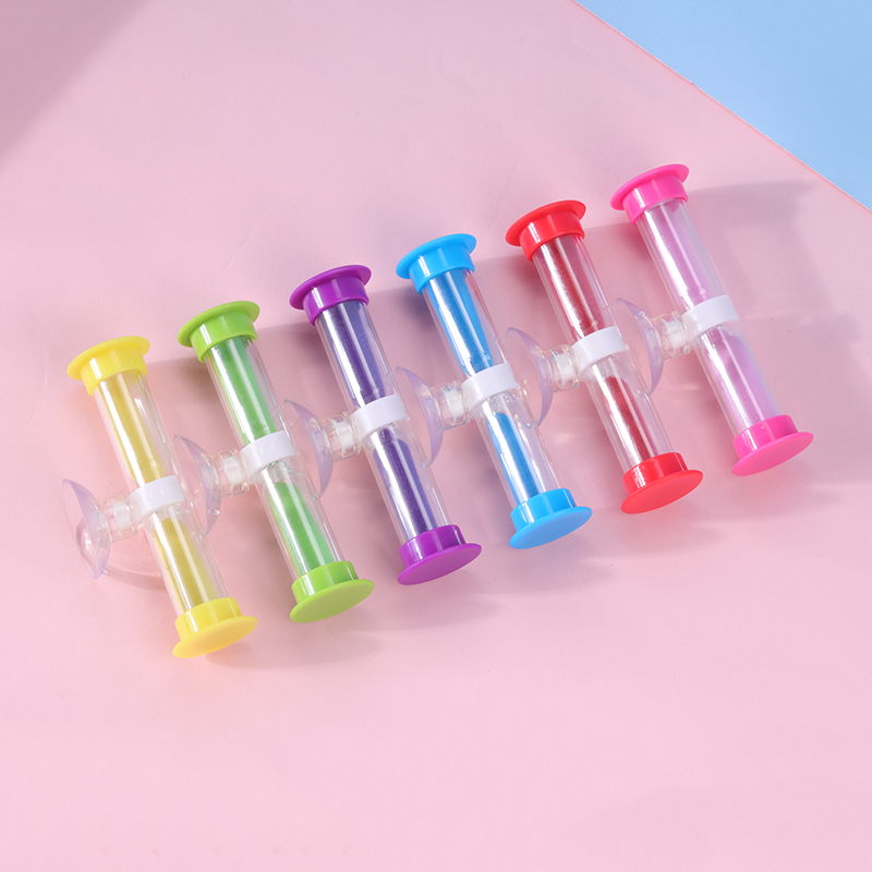 Plastic sand timer with suction cup