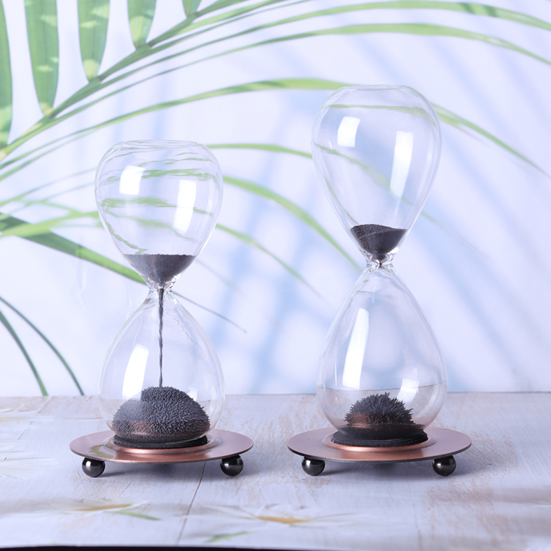 magnetic hourglass with metal base