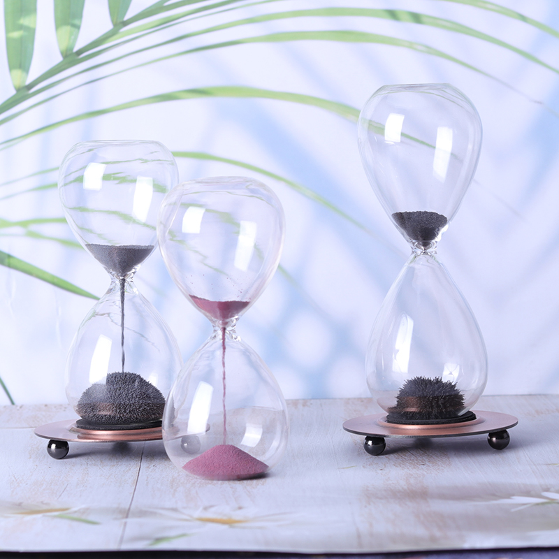 magnetic hourglass with metal base