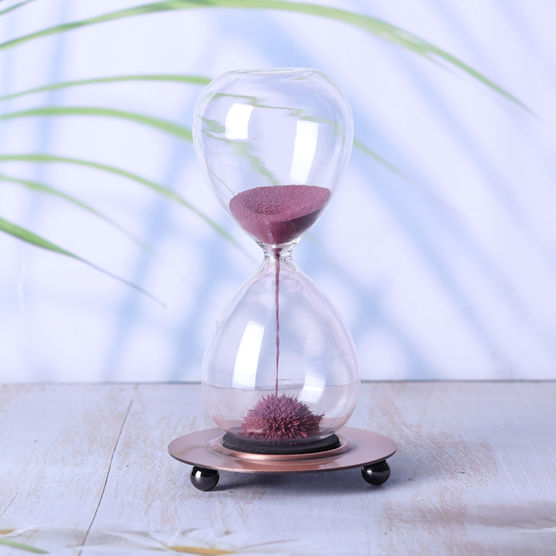 magnetic hourglass with metal base