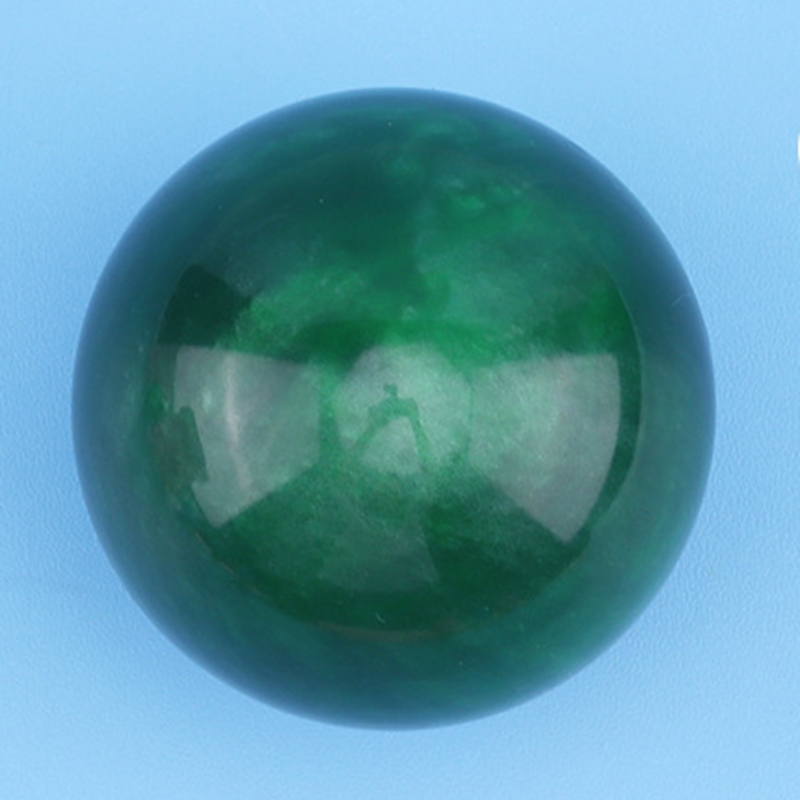 Resin ball with marble jade finish
