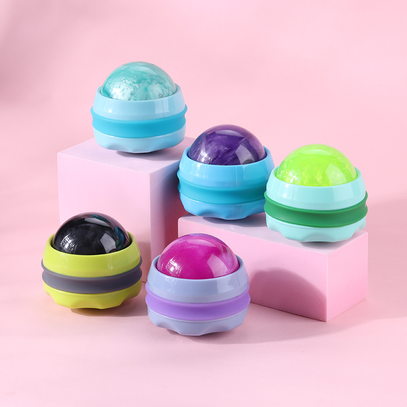 Handheld resin ball massage roller