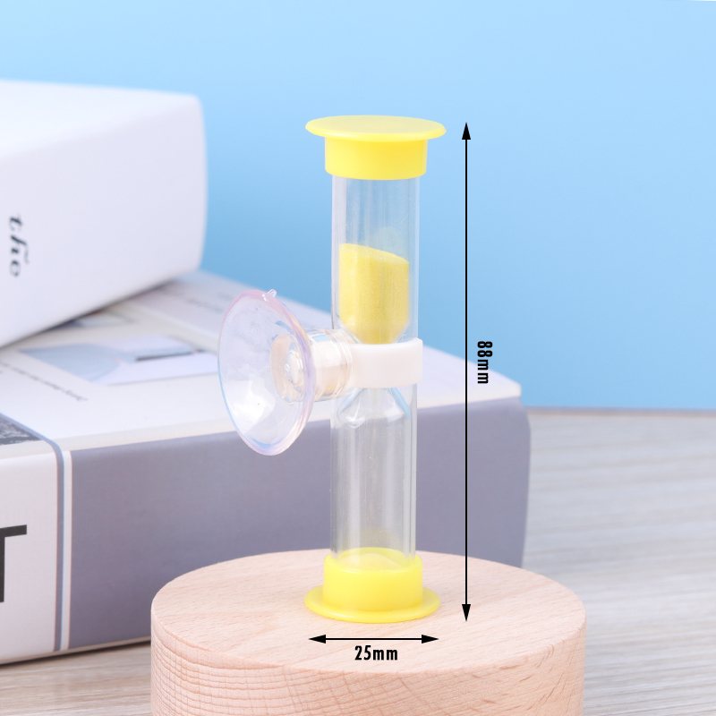 Plastic sand timer with suction cup