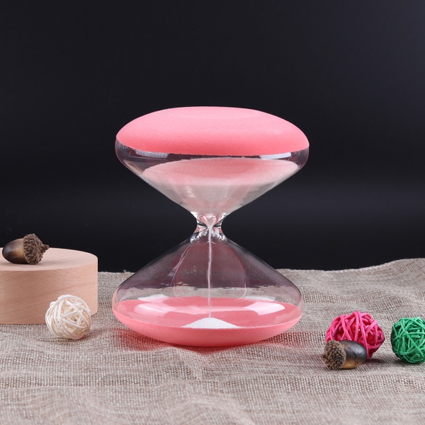 Calm and mindful focus meditation hourglass 
