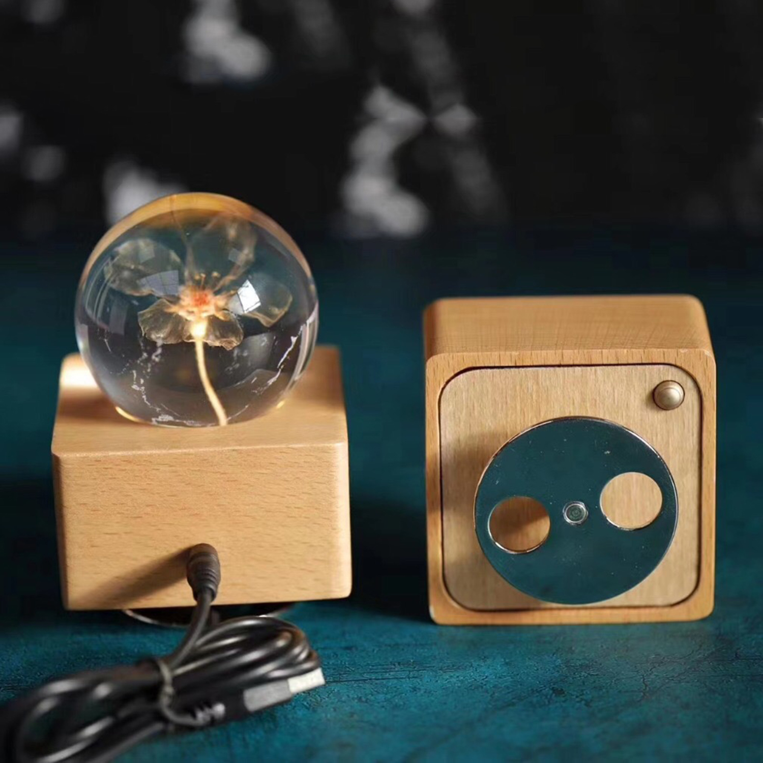 Real flower in epoxy sphere