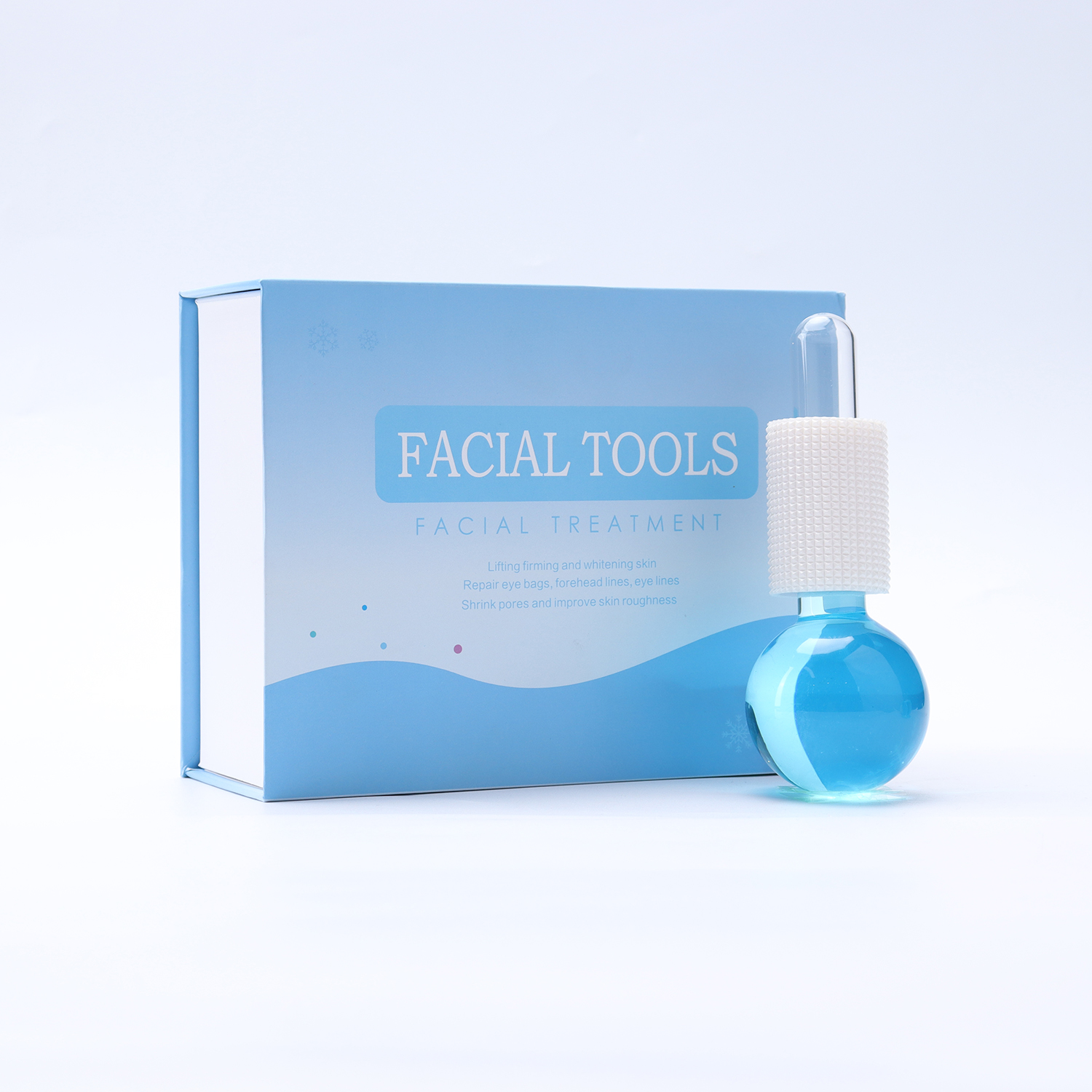 Facial glass globe ice roller