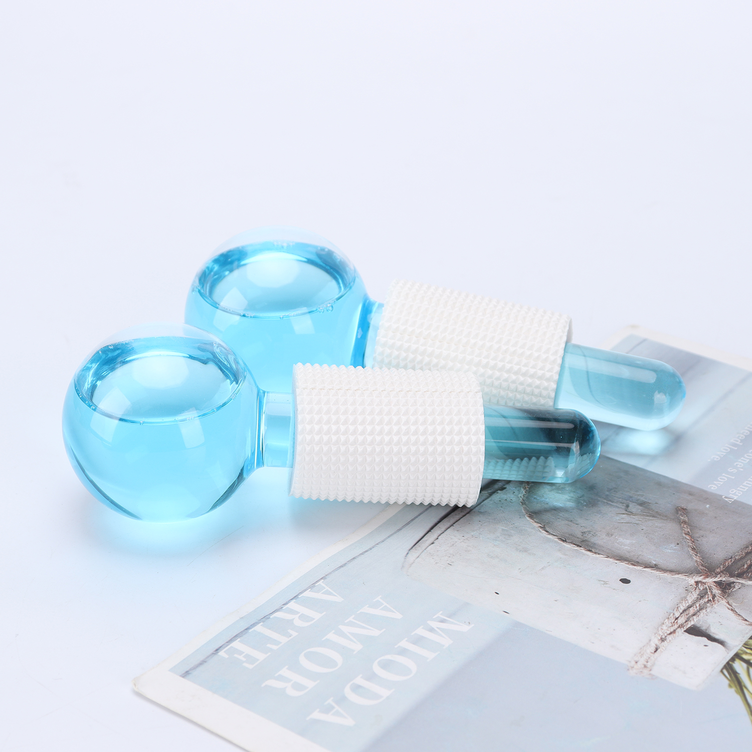 Facial glass globe ice roller