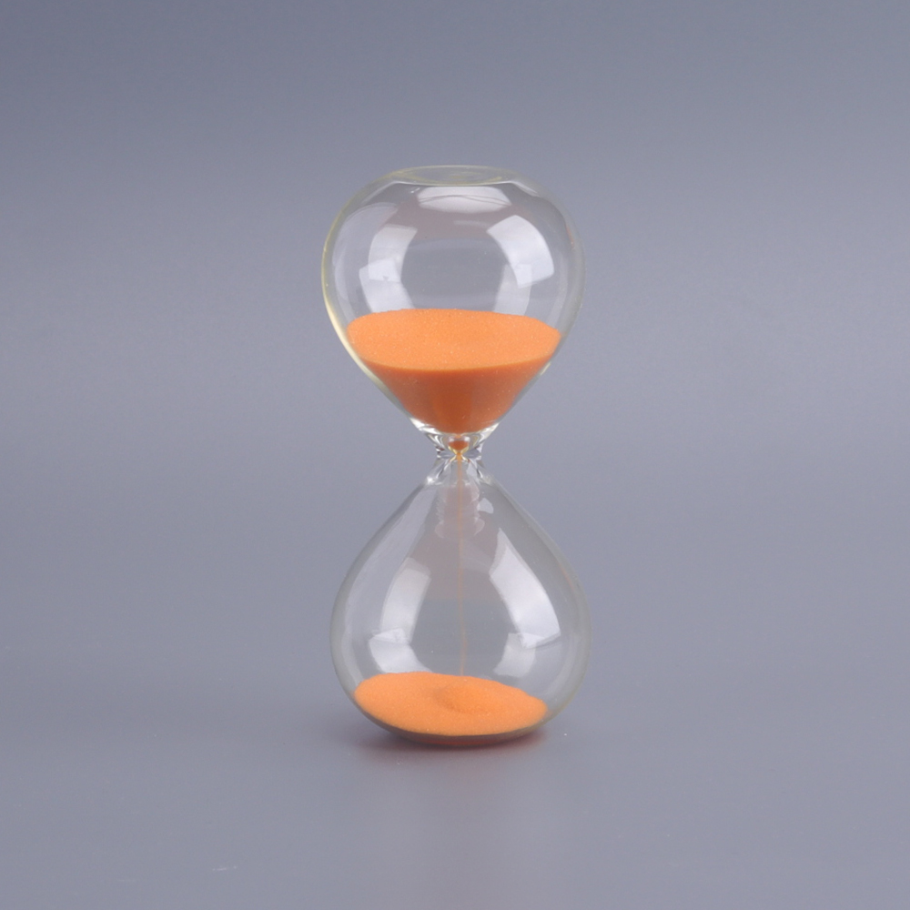 Sandglass 15 minutes orange sand