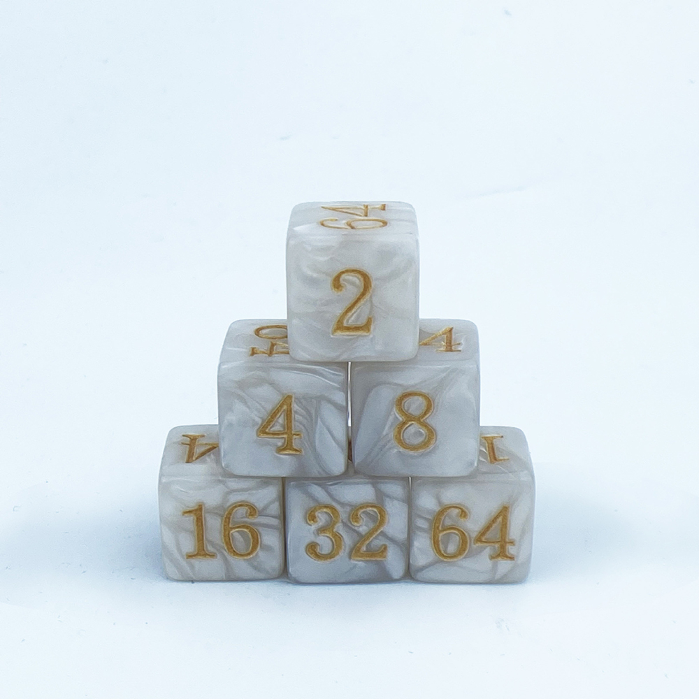 Backgammon doubling cube and precision dice