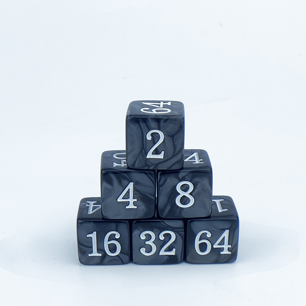 Backgammon doubling cube and precision dice