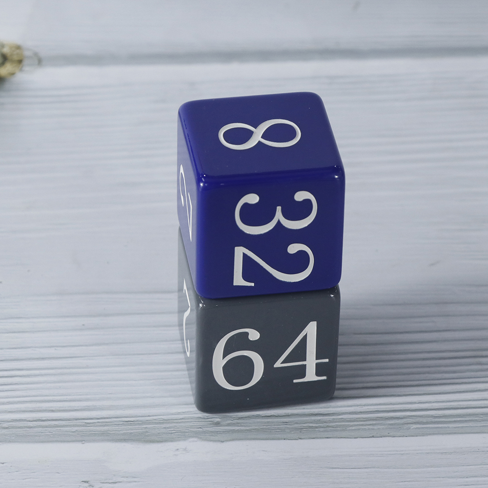 Custom backgammon doubling cubes