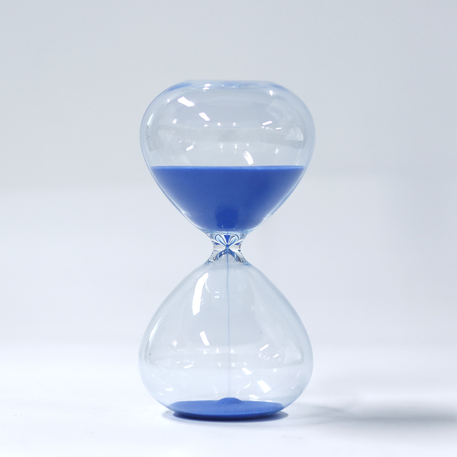 large hourglass 60 minutes blue