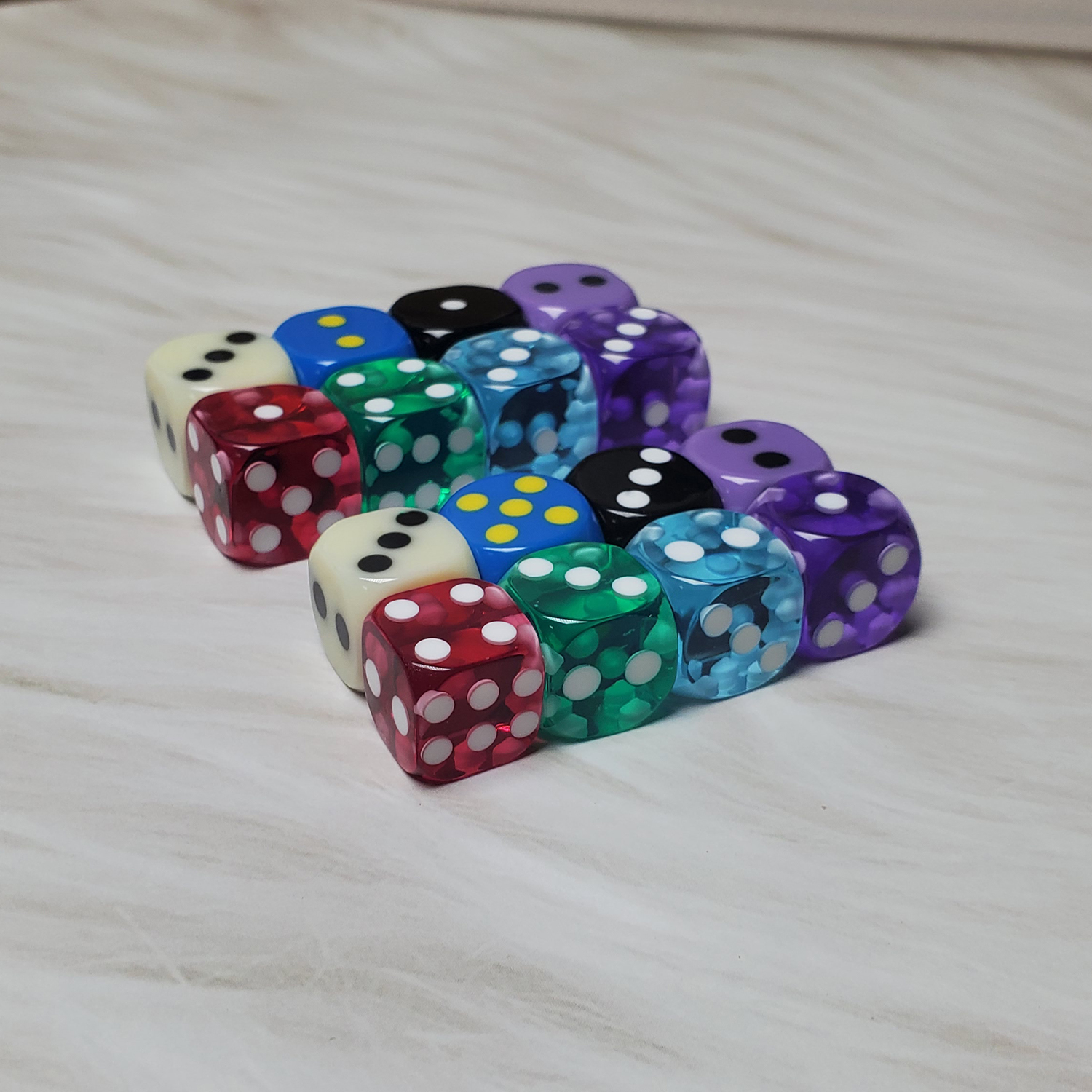 Backgammon precision dice 14mm/16mm