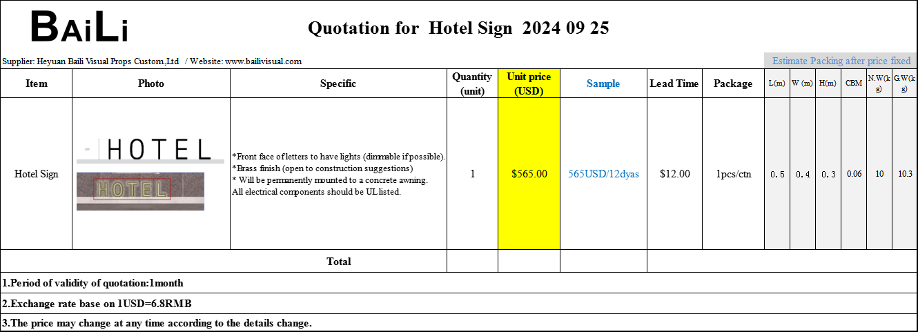 Hotel Label