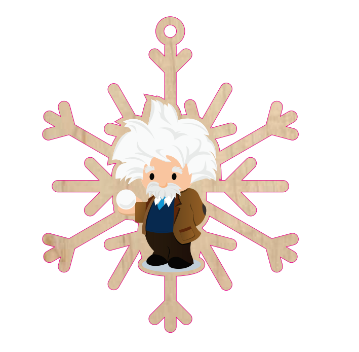 Christmas decorations wood craft snow shape printing modeling hanging ornaments