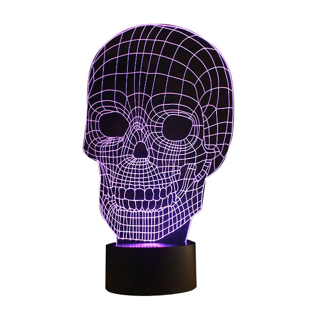 3D LED 小夜灯 - 骷髅头