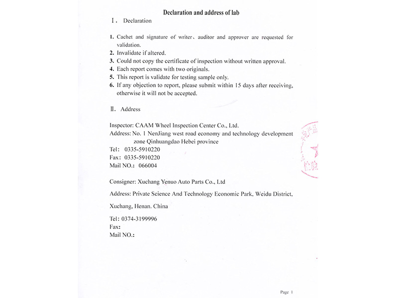 22.5X8.25 American Style Wheel Inspection Report