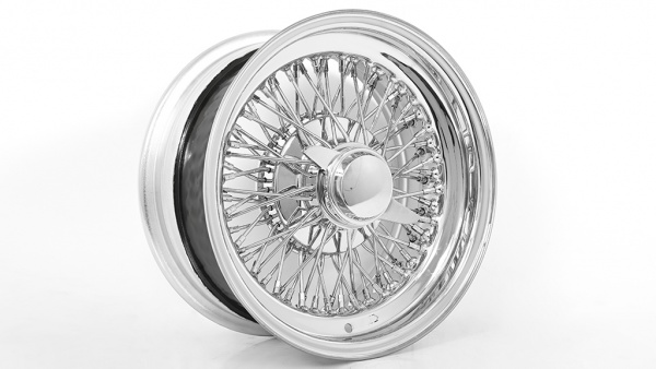 13x7 Wire Wheels Reverse 72-Spoke Cross Lace Chrome Rims