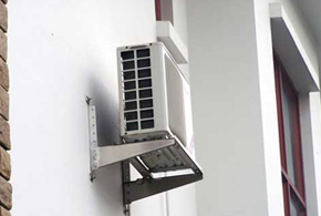 华夏新城空调支架实景