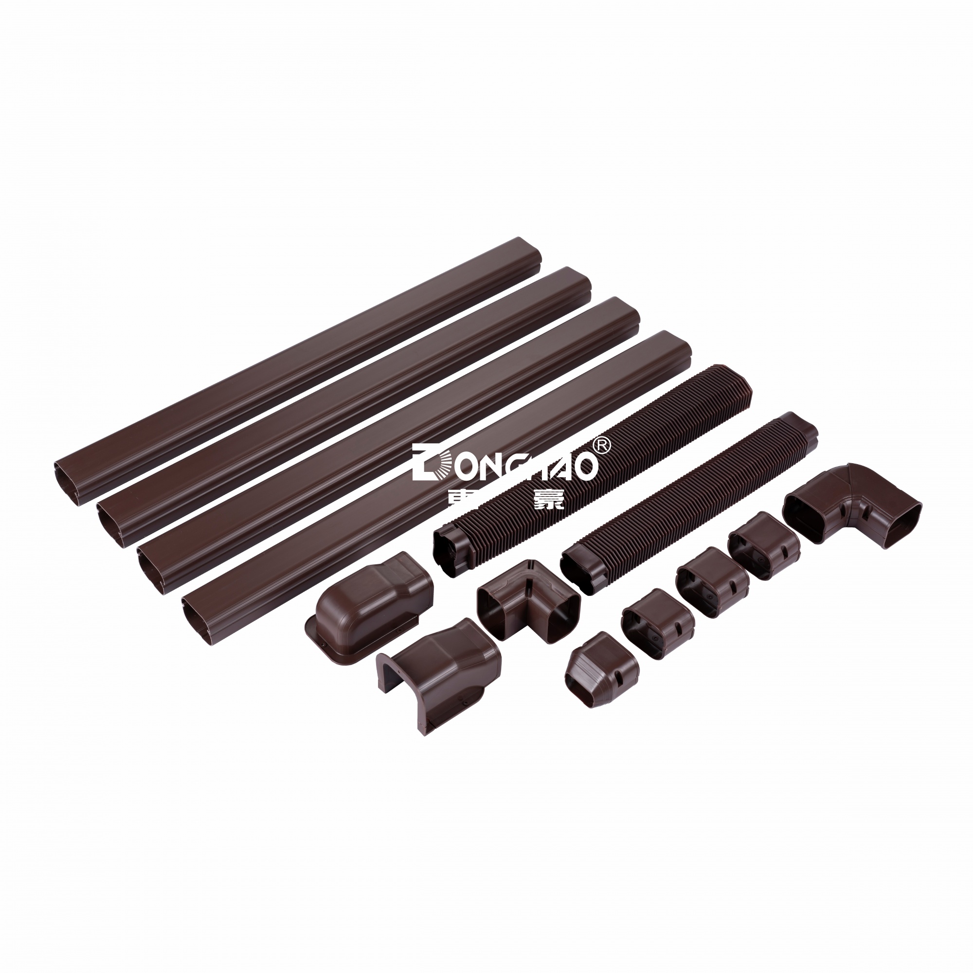 1-5P棕色管槽整体配件