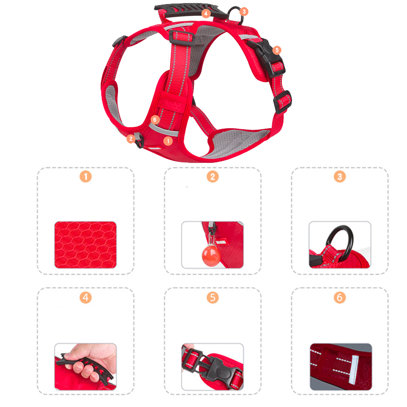 Adjustable Soft Padded Pet Vest with Easy Control Handle