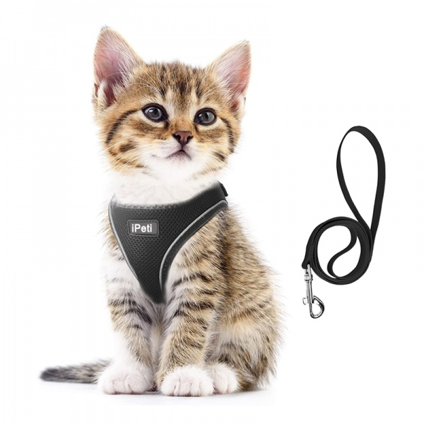 Adjustable Cat Vest Harness with Reflective Strap Comfort Fit for Pet Kitten