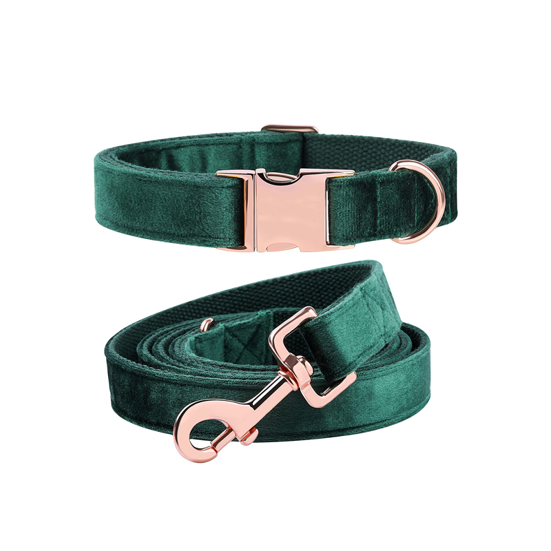 Adjustable Pet Collar All Size Quick Release Safety Velvet Dog Collars leashes