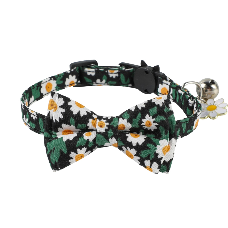 Custom pet collar with bow tie with bell