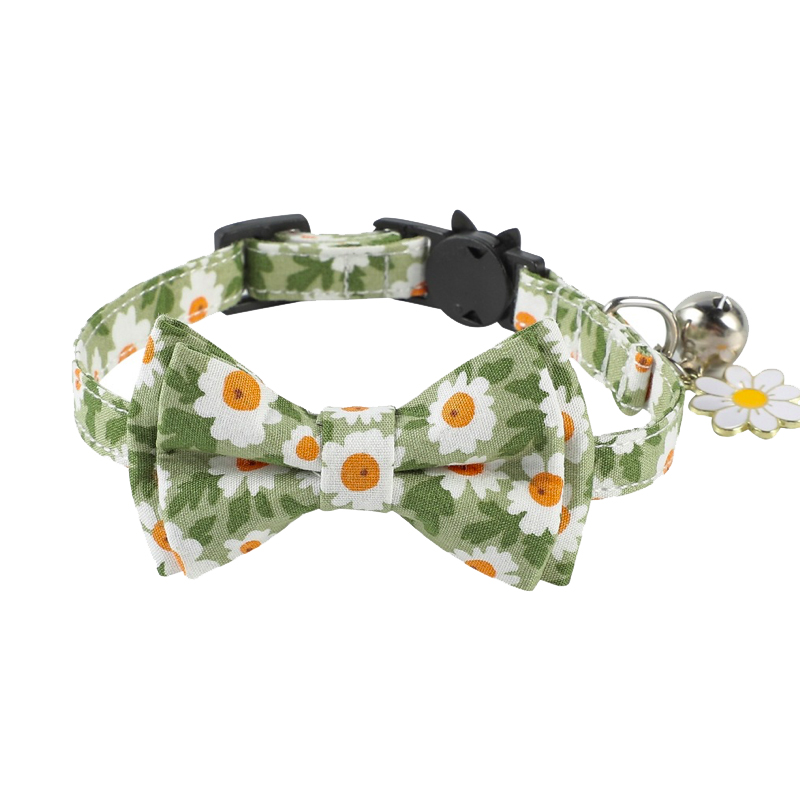 Custom pet collar with bow tie with bell
