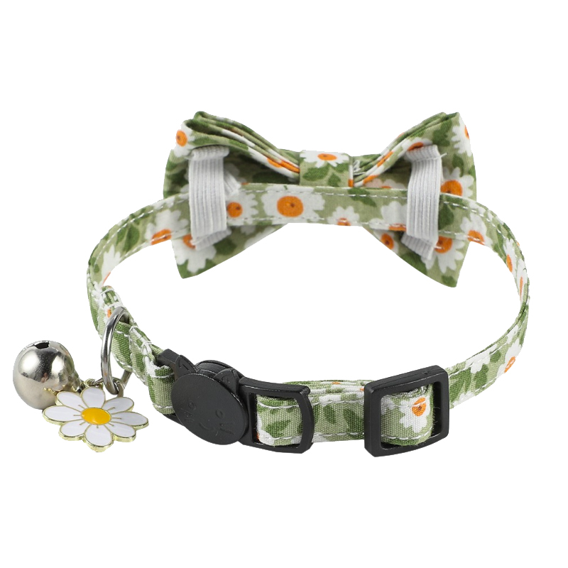 Custom pet collar with bow tie with bell