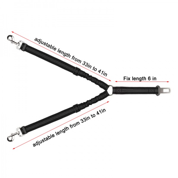 Nylon Weave two Heads One Drag Two Dog Leash
