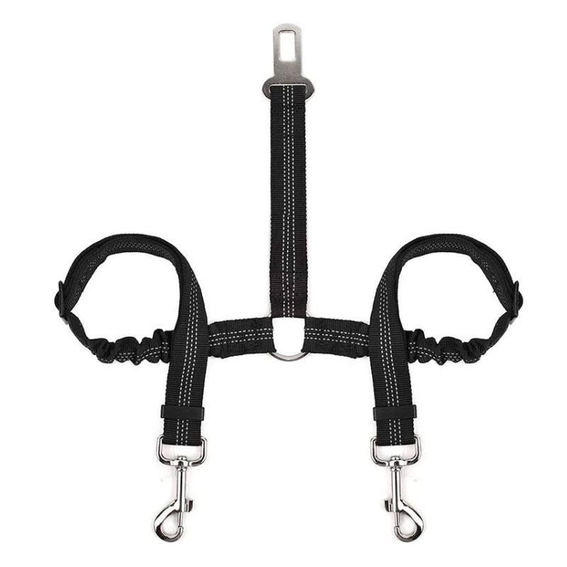 Nylon Weave two Heads One Drag Two Dog Leash