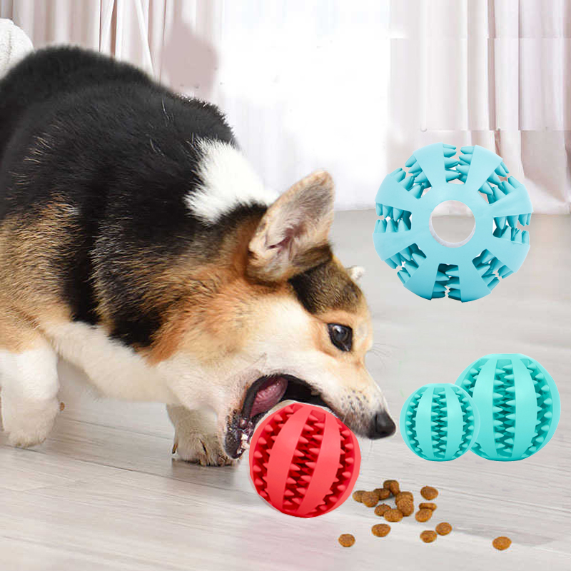 dog cat chew rubber ball